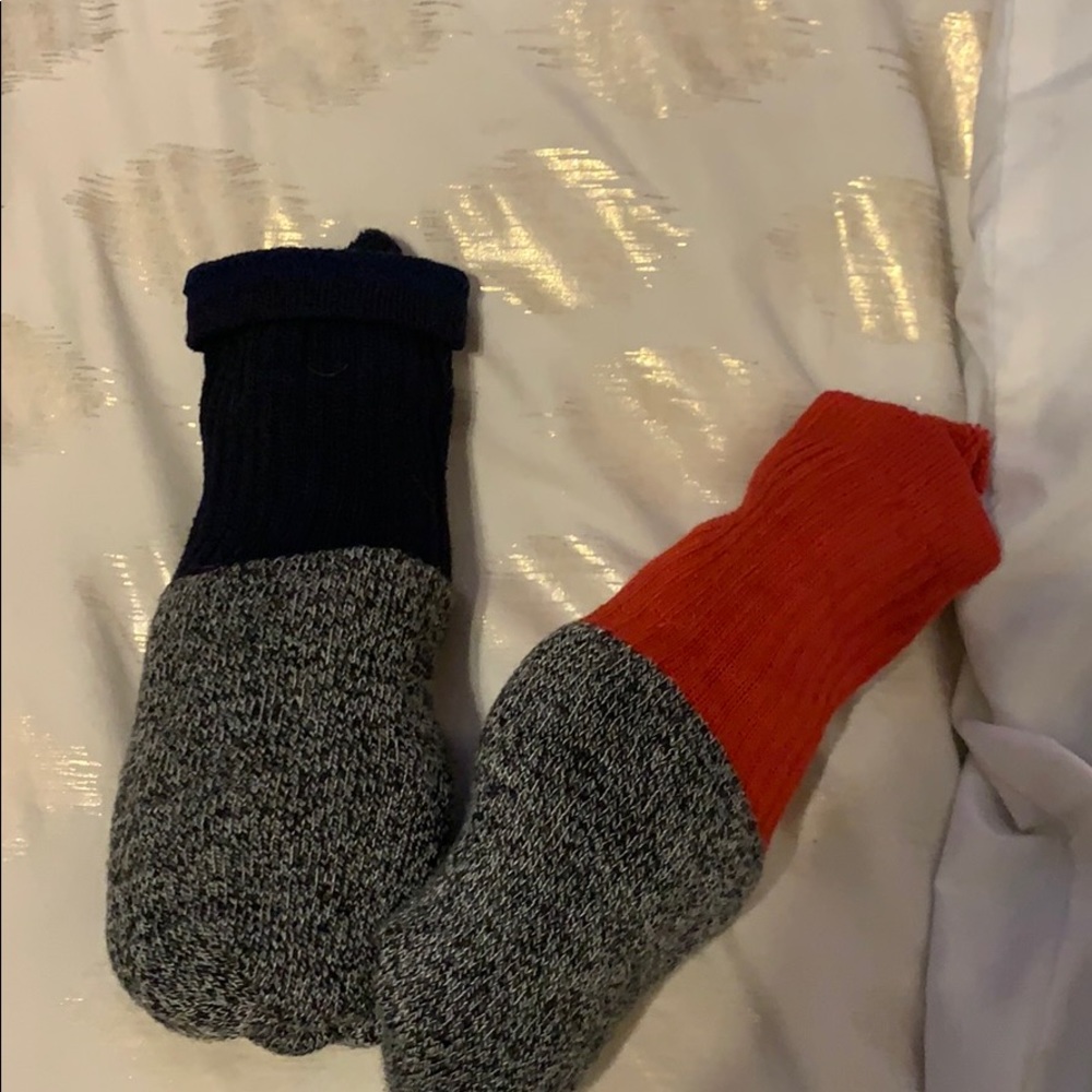 Pair of socks red and blue